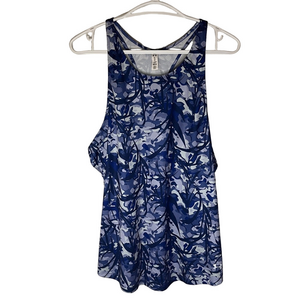 Under Armour Women's Floral Tank Top XL Blue White